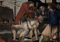 “The Bostonian’s Paying the Excise-man, or Tarring & Feathering,” Philip Dawe, London, October 31, 1774. (Gilder Lehrman Collection) “The Bostonian’s Paying the Excise-man, or Tarring & Feathering,” (GLC04961.01)