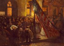 Mortally Wounded Abraham Lincoln Being Moved to the Petersen House (Library of Congress, Carol Highsmith Collection) Mortally Wounded Abraham Lincoln Being Moved to the Petersen House (Library of C