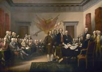 The Declaration of Independence, by John Trumbull, from the Rotunda of the US Capitol. (Courtesy of the Office of the Architect of the Capitol) The Declaration of Independence, by John Trumbull, from the Rotunda of the US Ca