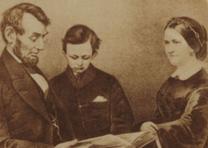 Abraham, Tad, and Mary Lincoln, carte de visite, ca. 1865 (Gilder Lehrman Collection) Abraham, Tad, and Mary Lincoln, carte de visite, ca. 1865 (GLC00241.03)
