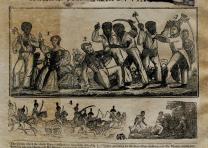 “The Horrid Massacre in Virginia” from the Authentic and Impartial Narrative of the Tragical Scene Which Was Witnessed in Southhampton County on Monday the 22nd of August Last, by Samuel Warner (New York, 1831). (The Gilder Lehrman Institute of American History, GLC04548) “The Horrid Massacre in Virginia” from the Authentic and Impartial Narrative of