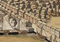 Detail from the print “A View of the Town of Boston,” by Paul Revere, published in Boston in May 1770. (Gilder Lehrman Collection) “A View of the Town of Boston,” by Paul Revere, 1770, detail. (GLC02873)