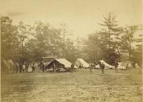 Union Second Corps field hospital, Gettysburg, Pennsylvania, July 9, 1863. Photograph by Frederick Gutekunst. (Gilder Lehrman Collection)