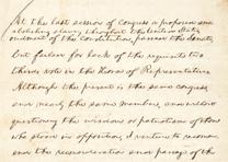 Lincoln’s handwritten notes for his Annual Report to Congress, urging Congress to pass the Thirteenth Amendment, December 6, 1864. (Gilder Lehrman Collection) Lincoln’s handwritten notes for his Annual Report to Congress, urging Congress t
