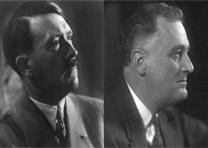 Adolf Hitler, n.d. (Library of Congress Prints and Photographs Division) and Franklin Delano Roosevelt, 1935 (Gilder Lehrman Collection) Adolf Hitler, n.d. (LOC) and Franklin Delano Roosevelt (GLC)