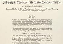 First page of the Civil Rights Act of 1964 First page of the Civil Rights Act of 1964