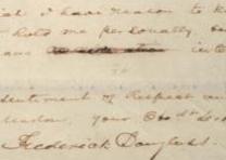 Frederick Douglass to Mary Todd Lincoln, August 17, 1865. (Gilder Lehrman Collection)