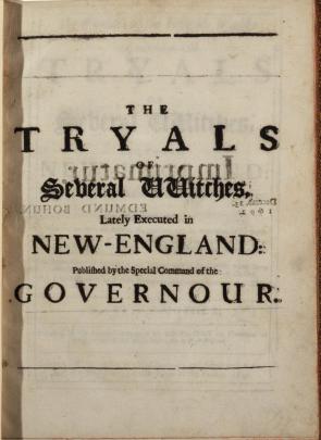 Cotton Mather. The Wonders of the Invisible world...,1693 (Gilder Lehrman Colle