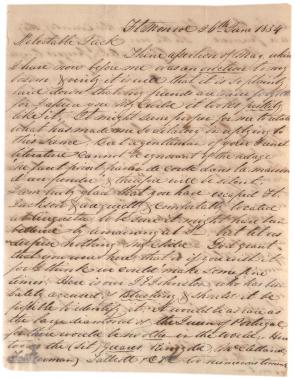 Robert E. Lee to John MacKay, June 26, 1834. (The Gilder Lehrman Institute)