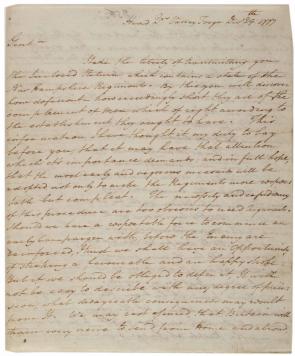 George Washington to the New Hampshire legislature, December 29, 1777. (GLC)