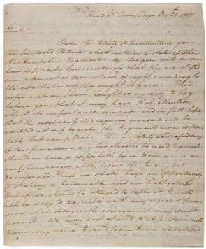George Washington to the New Hampshire legislature, December 29, 1777. (GLC)