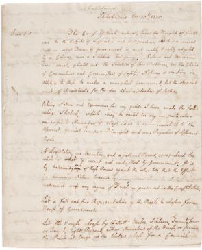 John Adams to Richard Henry Lee, November 15, 1775 (GLC03864)