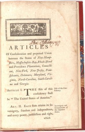The Articles of Confederation, 1777 (GLC04759)