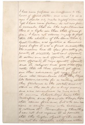 Abraham Lincoln, speech fragment concerning the abolition of slavery, ca. July 1