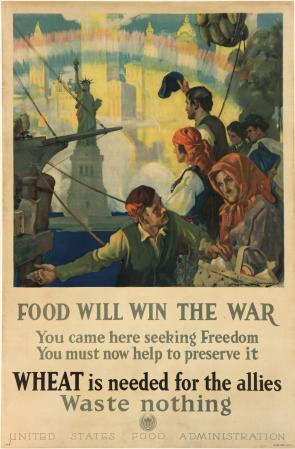 US Food Administration. Food Will Win the War, ca. 1917. (GLC09522)