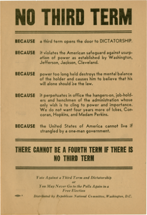 Republican Party campaign poster, 1940 (GLC09545)