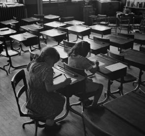 Students at a school in Connecticut, 1942 (Library of Congress)