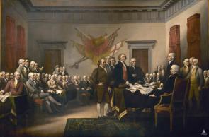 The Declaration of Independence, by John Trumbull, from the Rotunda of the US Ca