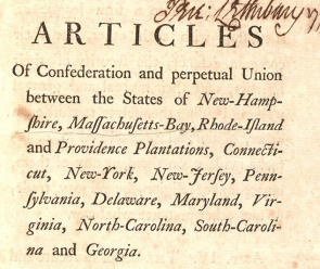 The Articles of Confederation, 1777 (Gilder Lehrman Collection)