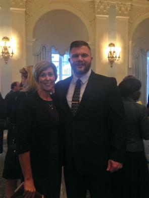 Kevin and Dawn Cline at the National History Teacher of the Year ceremony, October 24, 2016. (Anna Khomina)