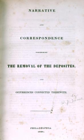Narrative and Correspondence, by William J. Duane (1838). (GLC02144)