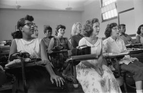 Integrated class at Anacostia High School in Washington, DC, 1957. (Library of C