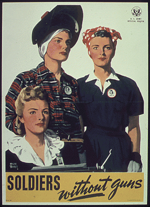 Soldiers without Guns poster, Office of War Information, ca. 1944. (National Archives)