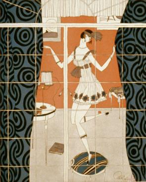 Flapper on the cover of Puck magazine, 1916. (Library of Congress P&P)