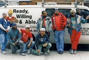 Some of the first Ready, Willing & Able participants in the 1990s (The Doe Fund) 