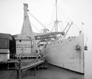 United Fruit Company banana conveyors in New Orleans, LA, ca. 1910 (LC-D4-39636)