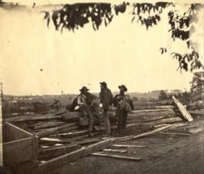 Rebel prisoners at Gettysburg, [1863]. Photograph by Mathew Brady. (Gilder Lehrm
