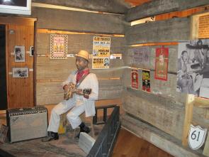Interior of Muddy Waters's cabin (Courtesy of the Delta Blues Museum)