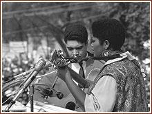 Odetta performs at the Civil Rights March on Washington, D.C., August 28, 1963 (