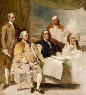 Benjamin West's unfinished American Commissioners of the Preliminary Peace Negot