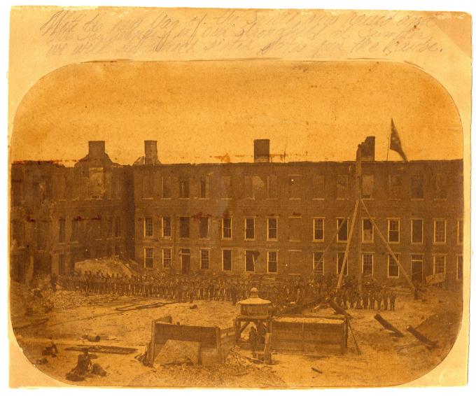 First Confederate soldiers at Fort Sumter, SC, 1861. (GLC05111.01.0013)