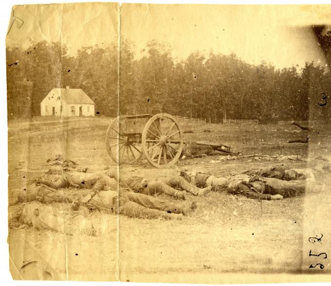 The Field at Antietam near Dunker’s Church, 1862. (GLC05111.01.0889)