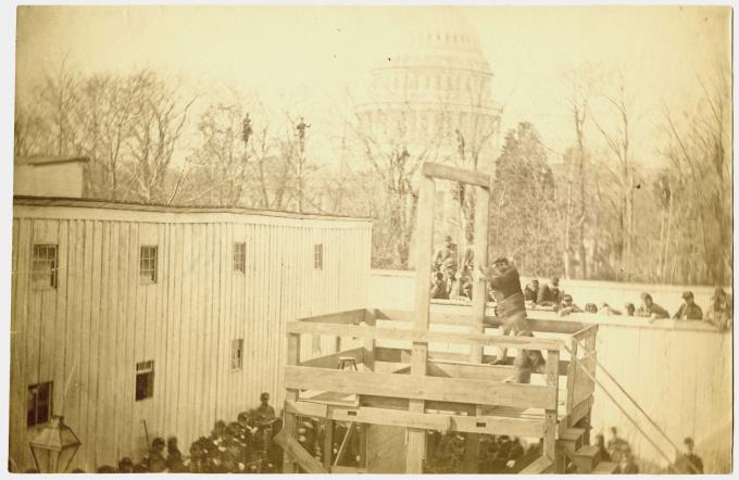 Preparing for the execution of Henry Wirz, Washington. DC, 1865.  (GLC)