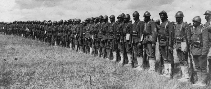 The 15th Regiment Infantry of the New York National Guard in France, ca. 1917 (National Archives)