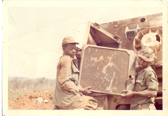 Louis Raynor at work with a comrade, c. 1967-68. Louis Raynor at work with a comrade, c. 1967-68.