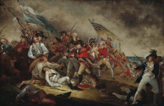 "The Death of General Warren at the Battle of Bunker's Hill, June 17, 1775" by J