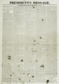  President’s Annual Message to Congress, Washington Republican Extra, Dec. 2, 1823 (GLC04824)