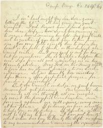 Robert E. Lee to William F. Lee, April 24, 1864. (Gilder Lehrman Collection, GLC