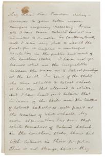 Frederick Douglass to an unknown recipient, November 23, 1887. (Gilder Lehrman)