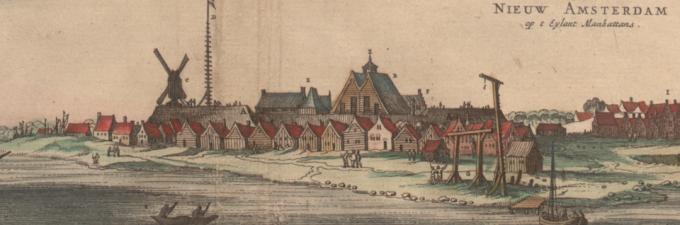 Nieuw Amsterdam, from a 1682 map of America by Nicholas Visscher. (Gilder Lehrman Collection)
