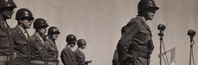 Photograph of General George S. Patton Addressing the 80th Infantry