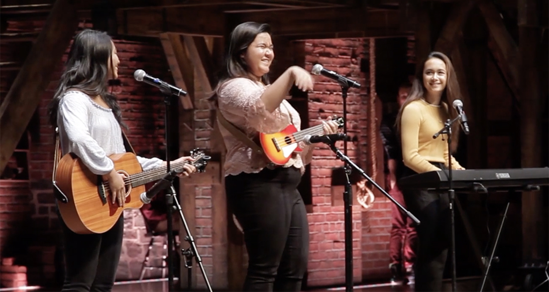 "Students from the Hamilton Education Program perform on the Hamilton stage."