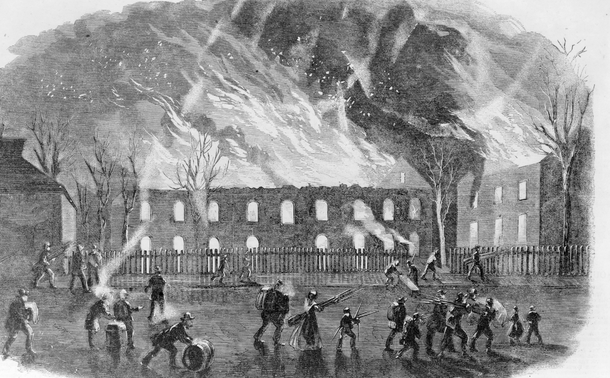 The Burning of the US Arsenal at Harper's Ferry sketch