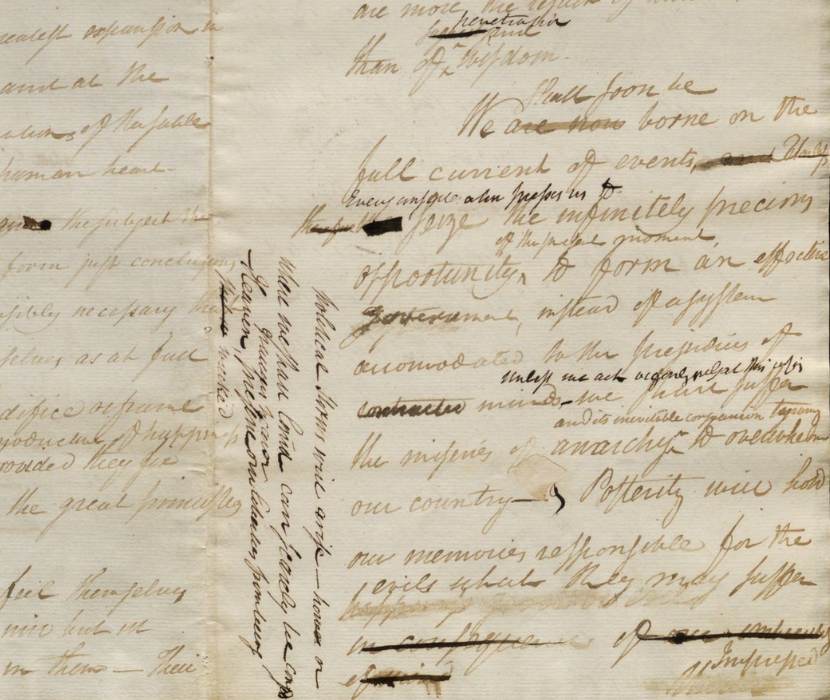 Detail of handwritten letter from Edward Carrington to Henry Knox
