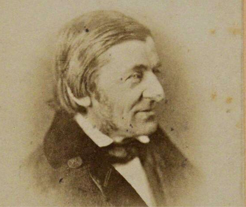 View of Ralph Waldo Emerson from a carte de visite