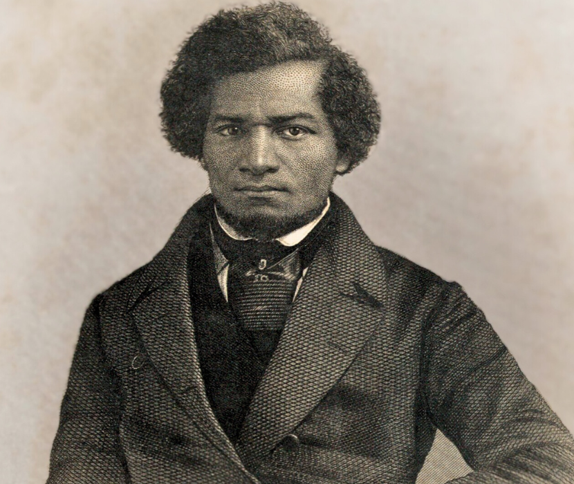 View of Frederick Douglass's portrait taken from his autobiography My Bondage and my Freedom